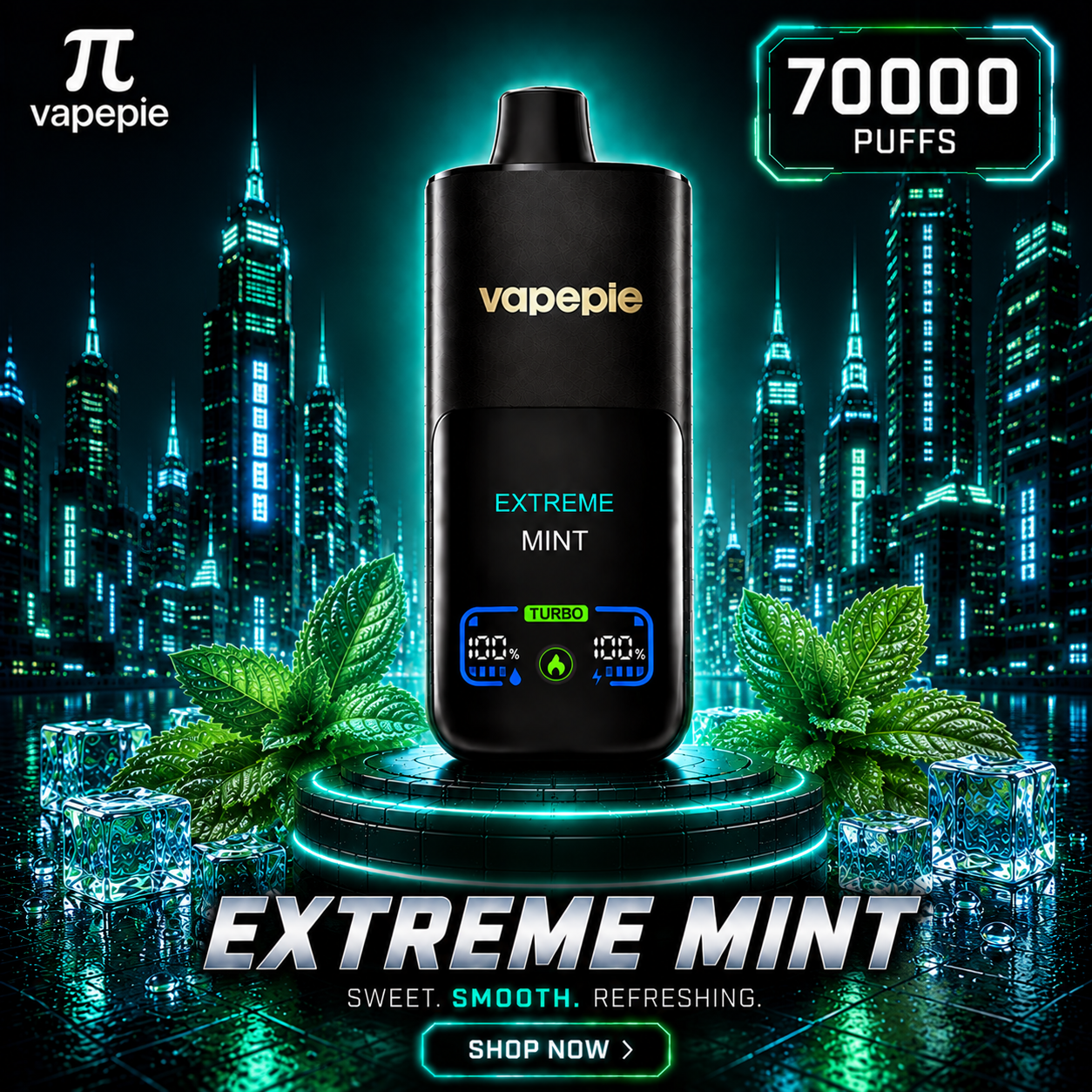 Extreme Mint | 70000 Puffs Rechargeable Disposable Vape
