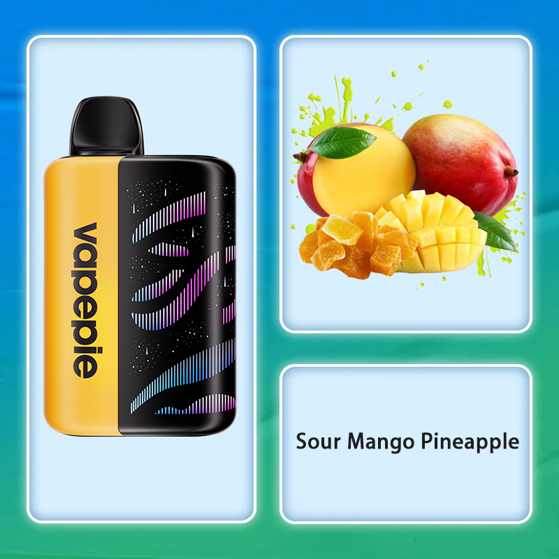 Sour Mango Pineapple Flavor Vape | Vapepie 35000 Puffs Galactic Gleam