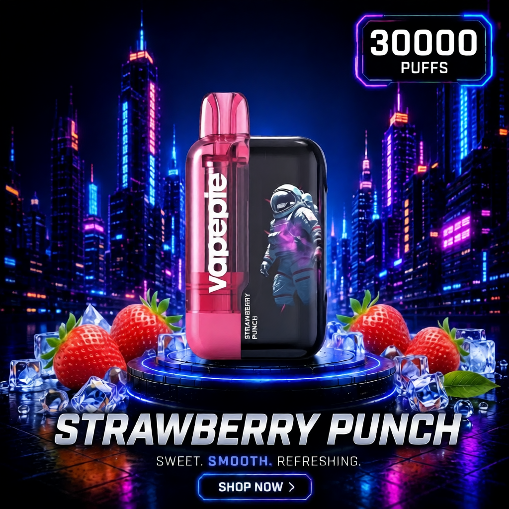 Strawberry Punch丨30000 Puffs Rechargeable Disposable Vape
