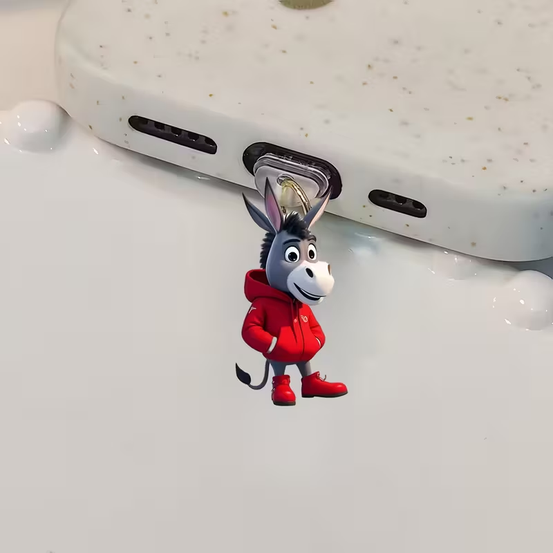 🫏🔥 Cool Donkey Hoodie Phone Dust Plug Charm