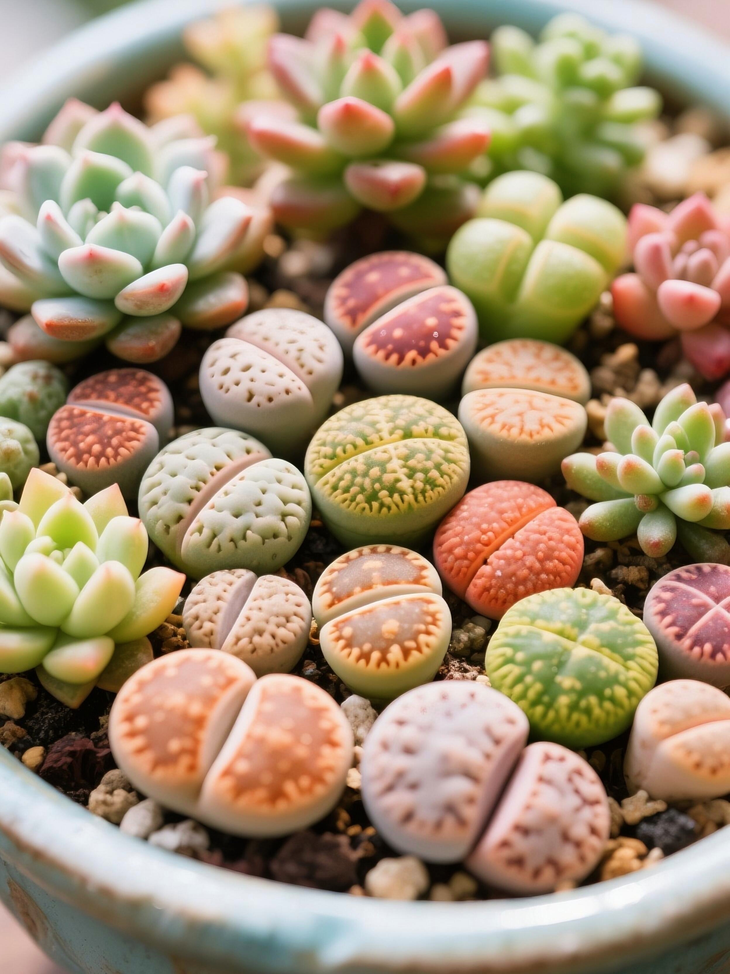 🎁Last Day 70% OFF🪨Lithops Succulent — 🎨Colorful Stone Shape & Easy Care