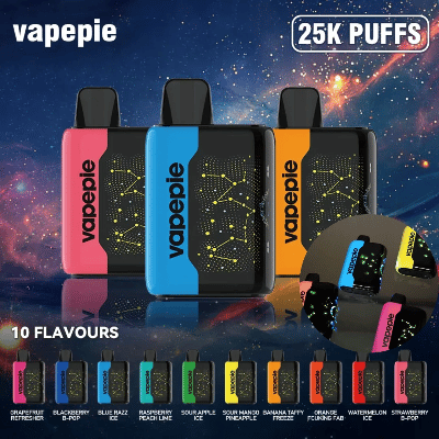 🔥🔥70% TANIEJ✨VAPEPIE 25000 PUFFS - Zakrzywiony ekran Star Sky – Ekstremalna żywotność baterii, superszybkie ładowanie i luksusowe doznania!