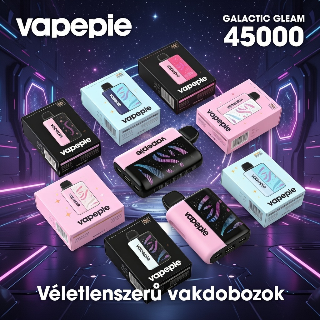 🌌VAPEPIE Galactic Gleam – 45000 PUFFS Galaktikus dizájn, hosszan tartó élvezet💨