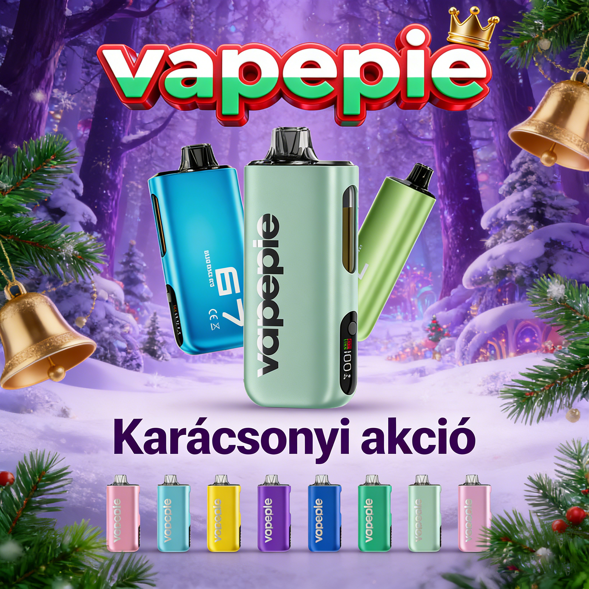 VAPEPIE Max 40000 PUFFS – 🎄 Itt a karácsony! Akár 50%-ot is spórolhatsz mindenen! 🔥