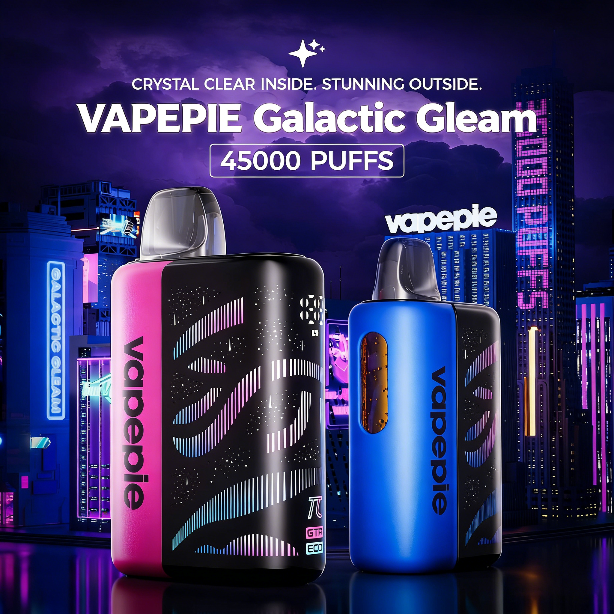 🌌VAPEPIE Galactic Gleam – 45000 PUFFS Galaktikus dizájn, hosszan tartó élvezet💨