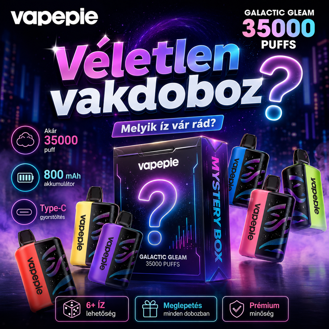 VAPEPIE GALACTIC GLEAM 35000 PUFFS