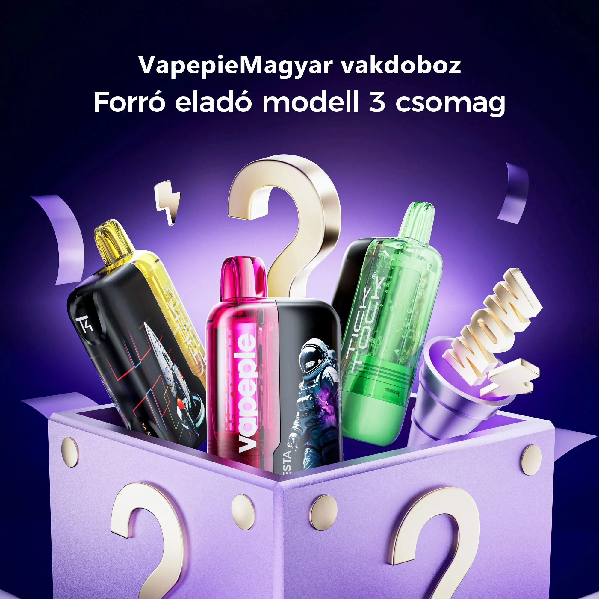 🎁Véletlenszerű csomag – ismétlődő Ízválaszték nélkül🔥Vapepie Ultra Phantom 30000 Szívás - Tick Tock Limitált LED Éjfény-Edition