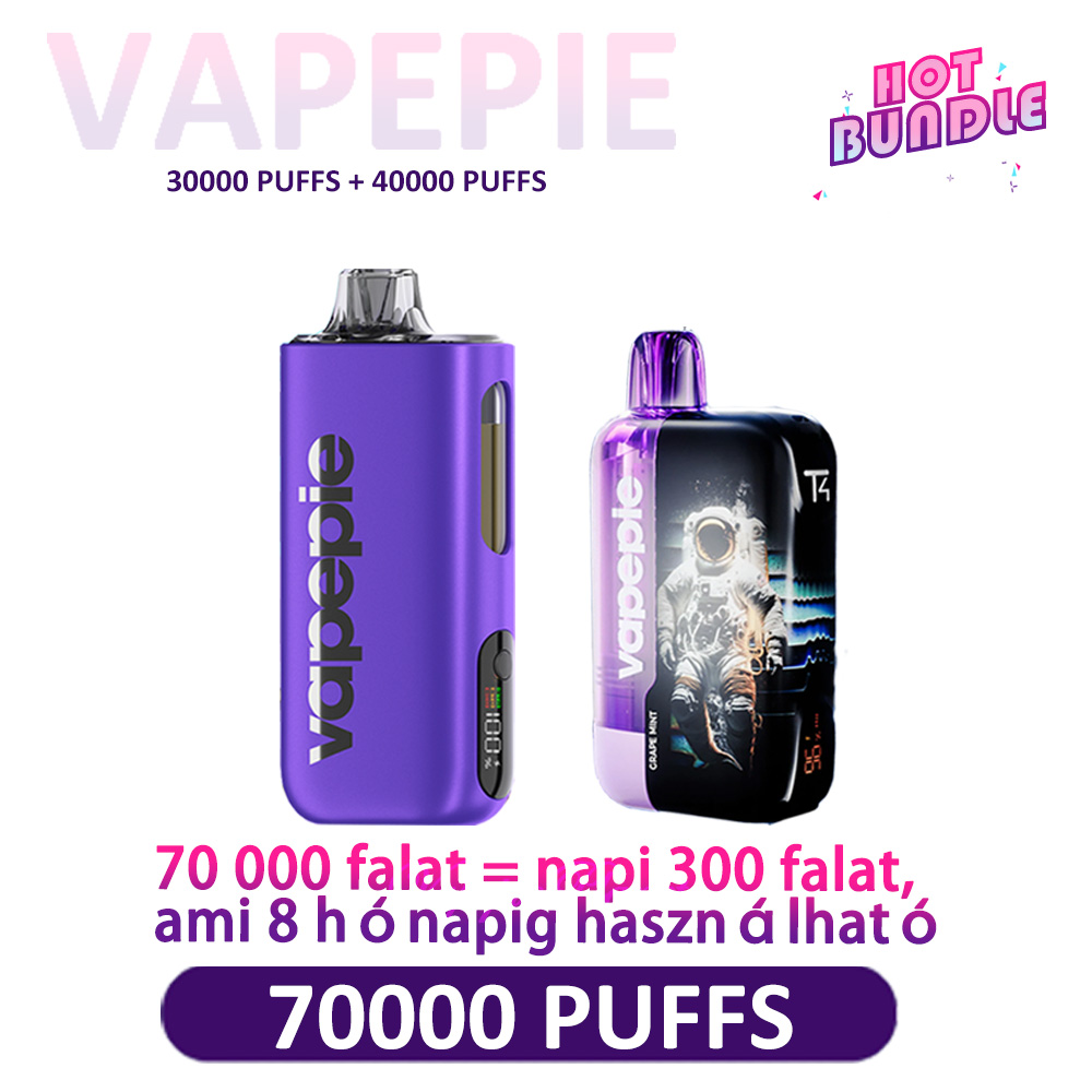 VAPEPIE Próbacsomag – 30000 + 40000 egyben