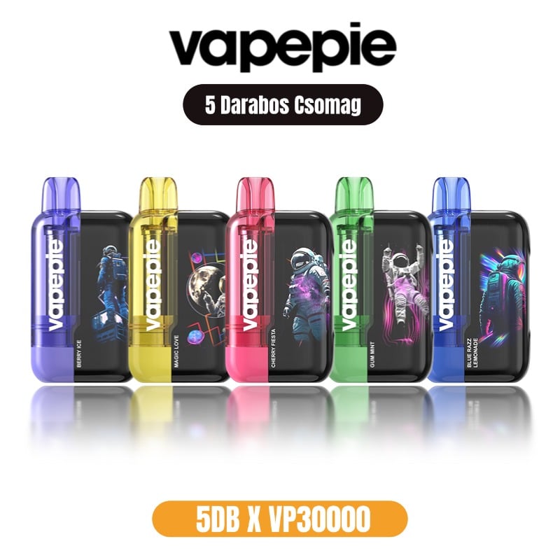 5-Darab Vapepie 30000 Ultra Népszerű Ízkombó Csomag!