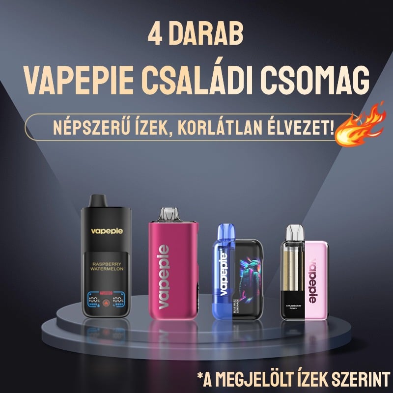 4 darab - VAPEPIE Családi Csomag – Népszerű Ízek, Korlátlan Élvezet!