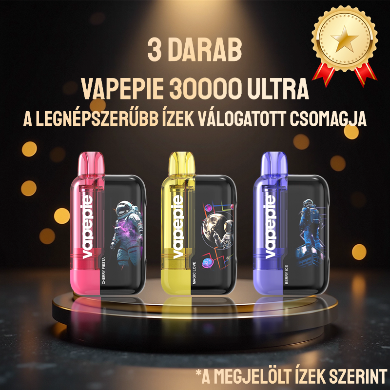 3 db Vapepie 30000 Ultra– A legnépszerűbb csomag a vaper közösség körében!