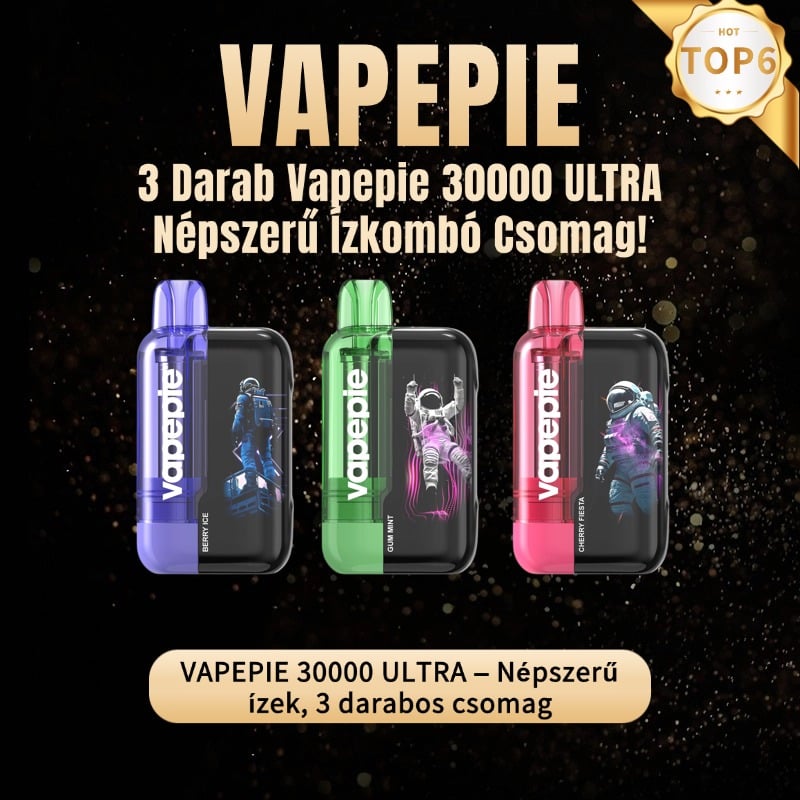 3 db Vapepie 30000 Ultra– A legnépszerűbb csomag a vaper közösség körében!