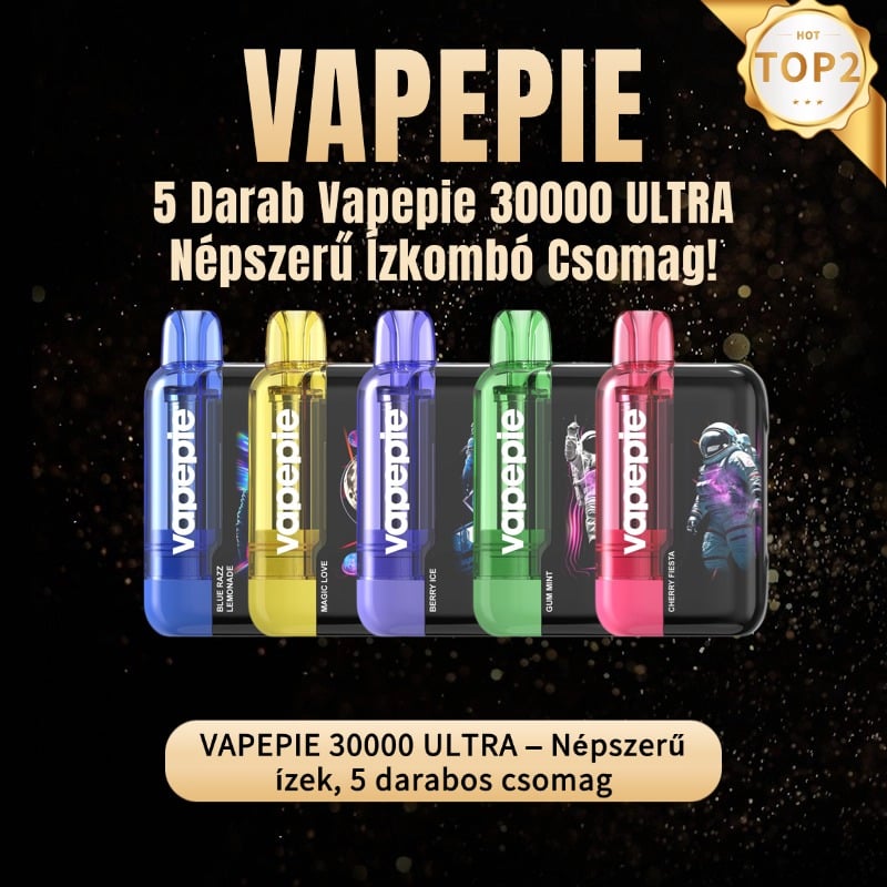 5 Darab Vapepie 30000 Ultra Népszerű Ízkombó Csomag!