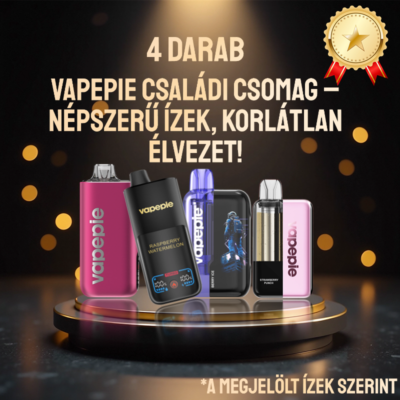 4 darab - VAPEPIE Családi Csomag – Népszerű Ízek, Korlátlan Élvezet!