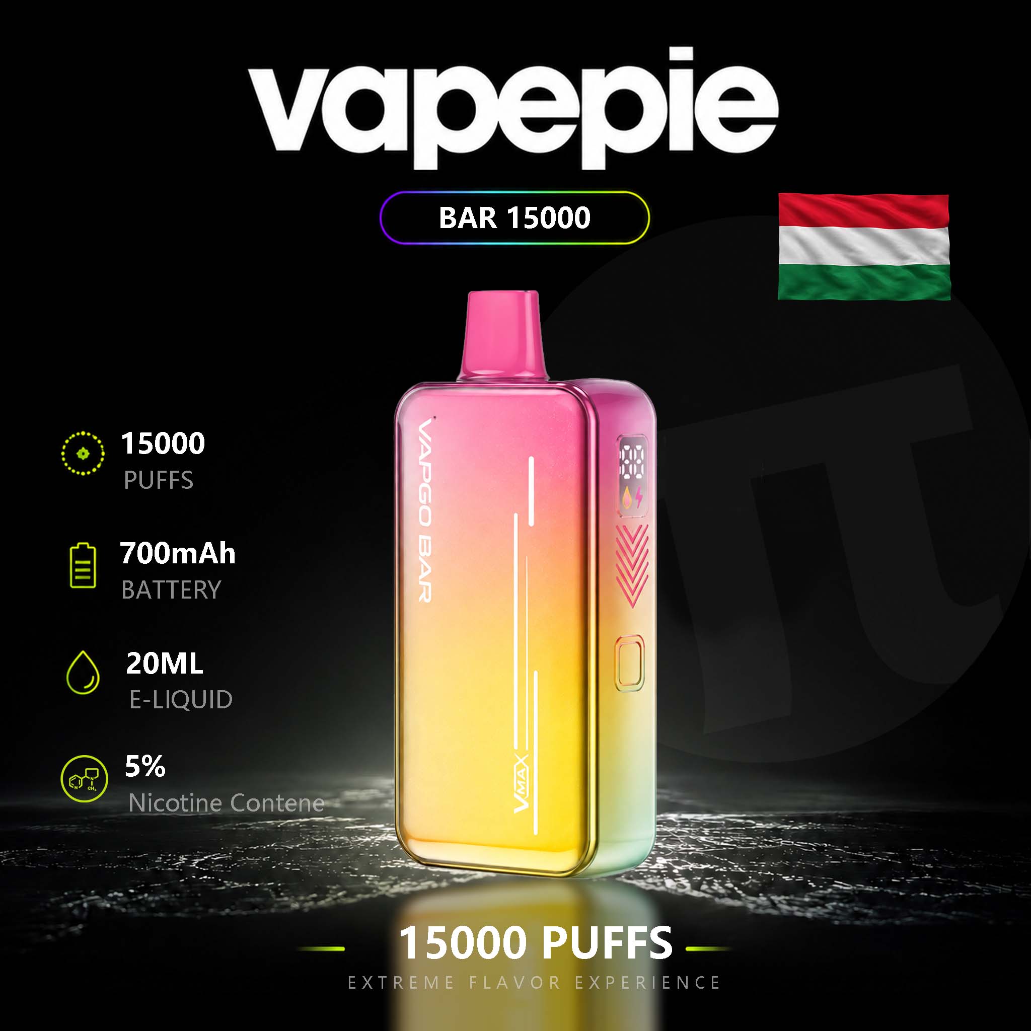VAPGO BAR VMAX 15000 PUFFS