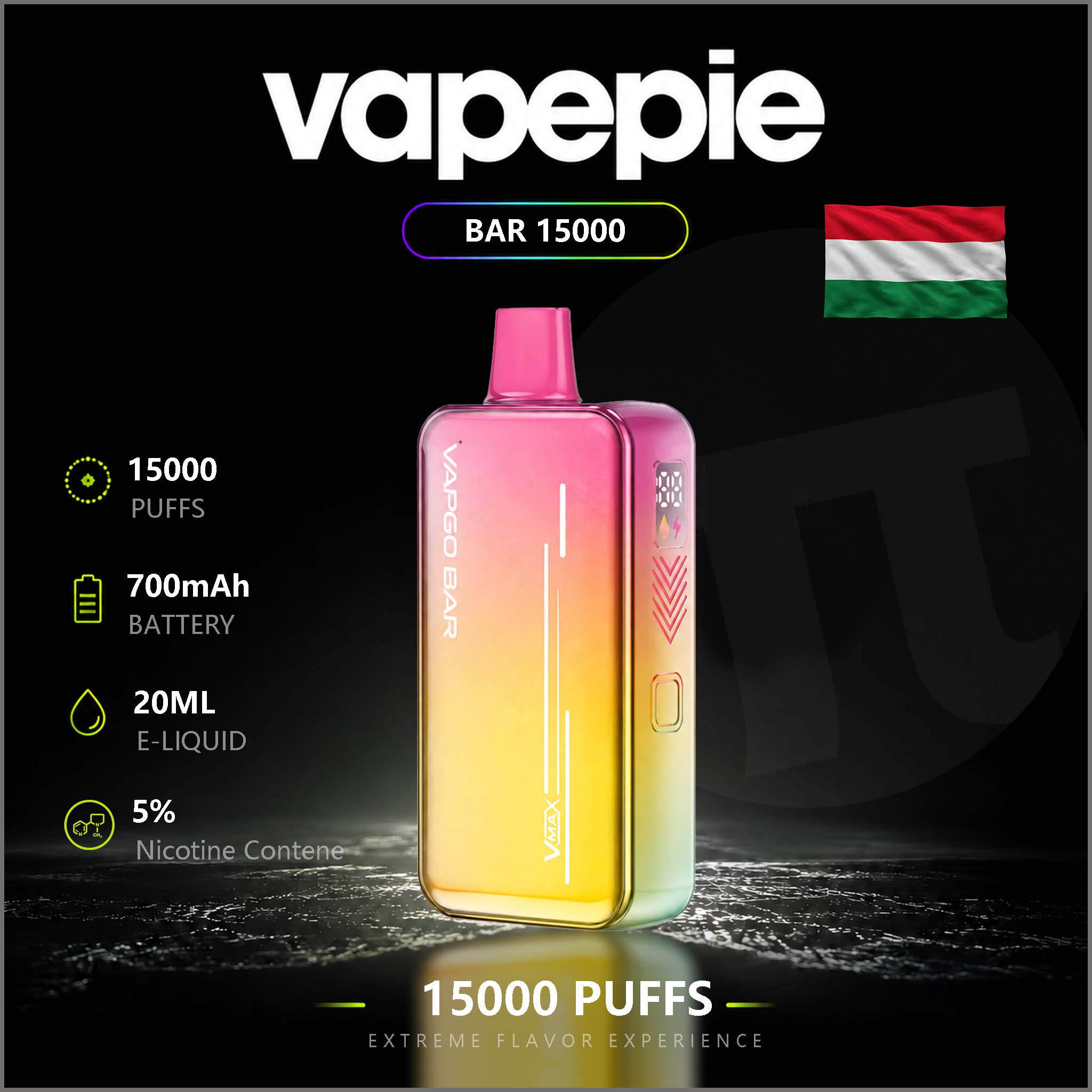 VAPGO BAR VMAX 15000 PUFFS