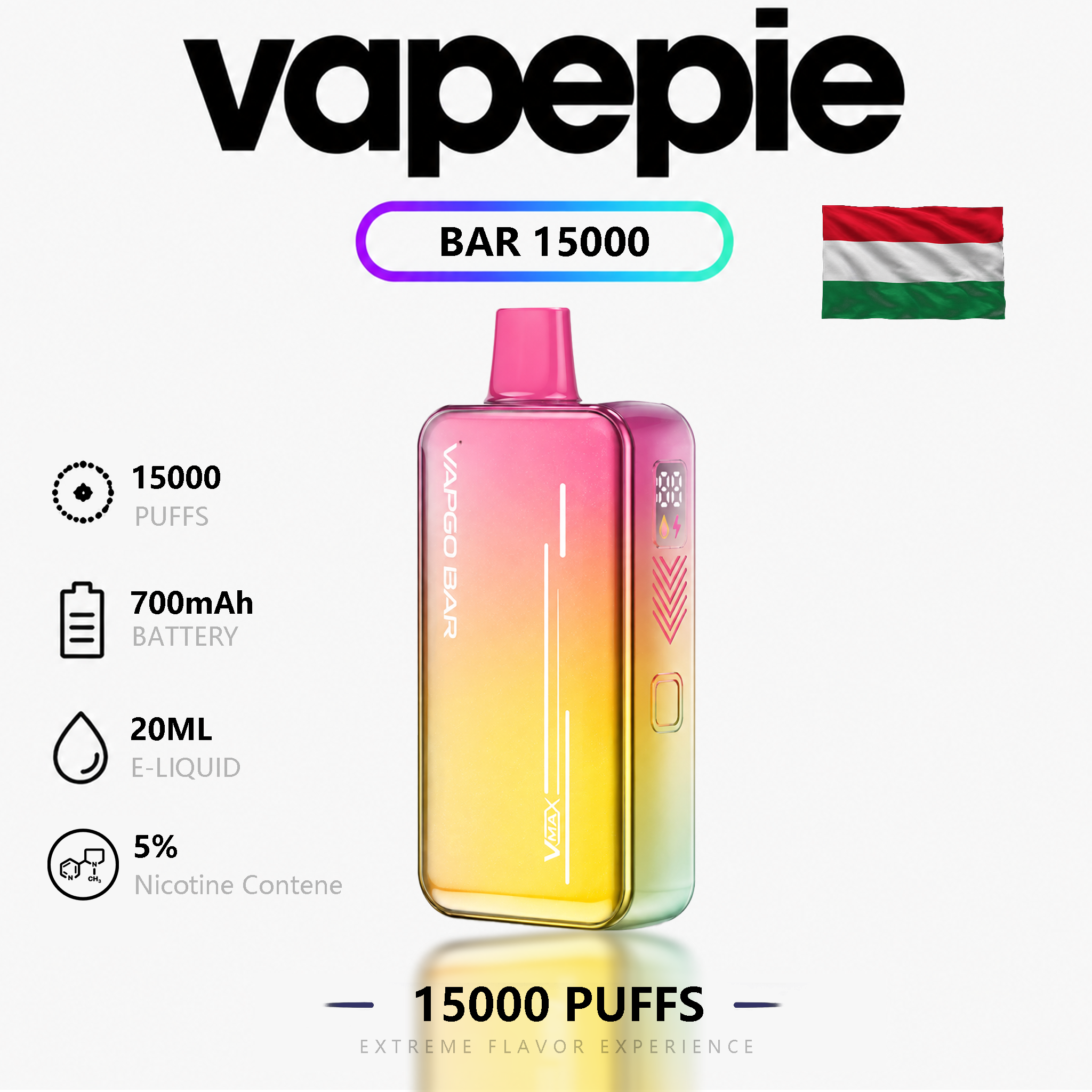 VAPGO BAR VMAX 15000 PUFFS