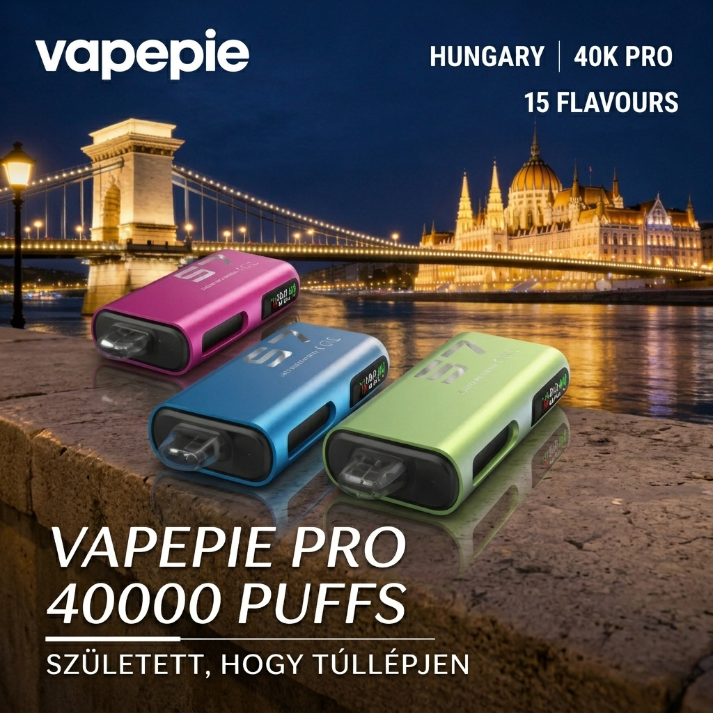VAPEPIE Max 40000 PRO – Vadonatúj, továbbfejlesztett modell 2026-ra