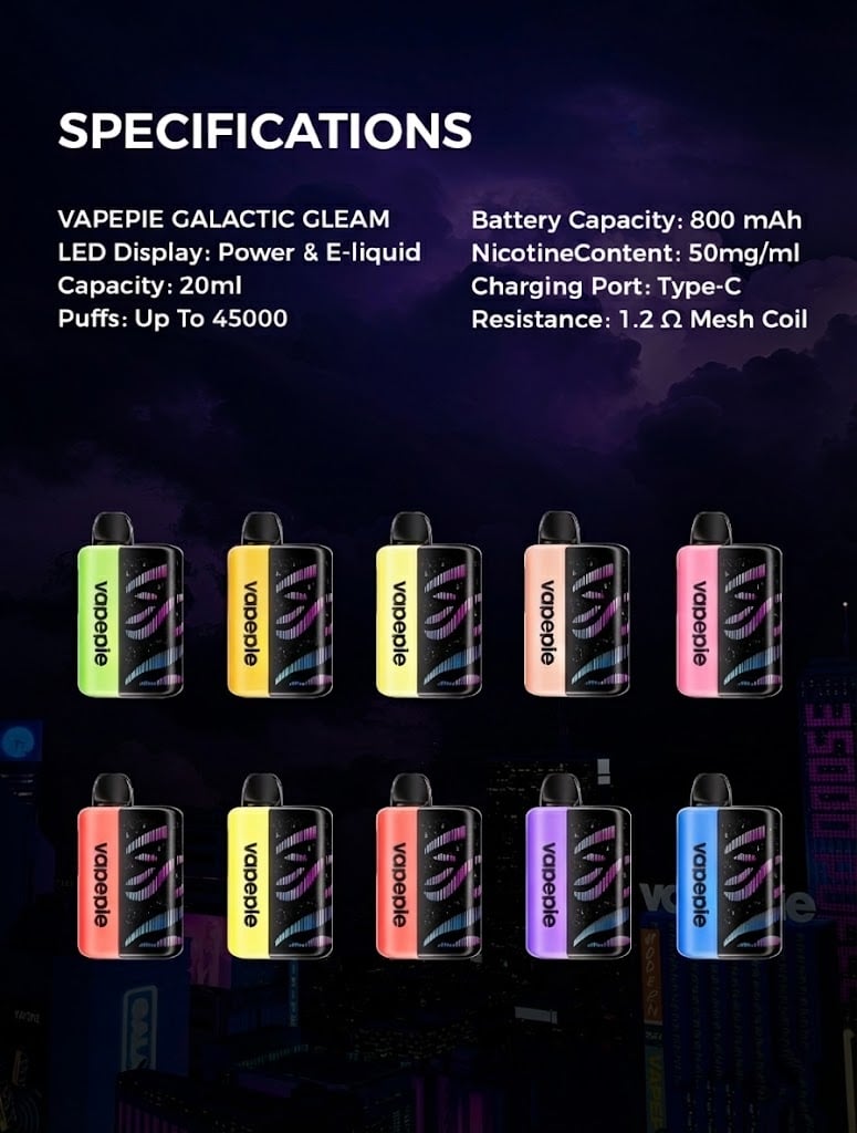🎄 A 2026-os újév legkelendőbb termékei: VAPEPIE Galactic Gleam 45000 – Magyarország 1. helyezettje! 🏆