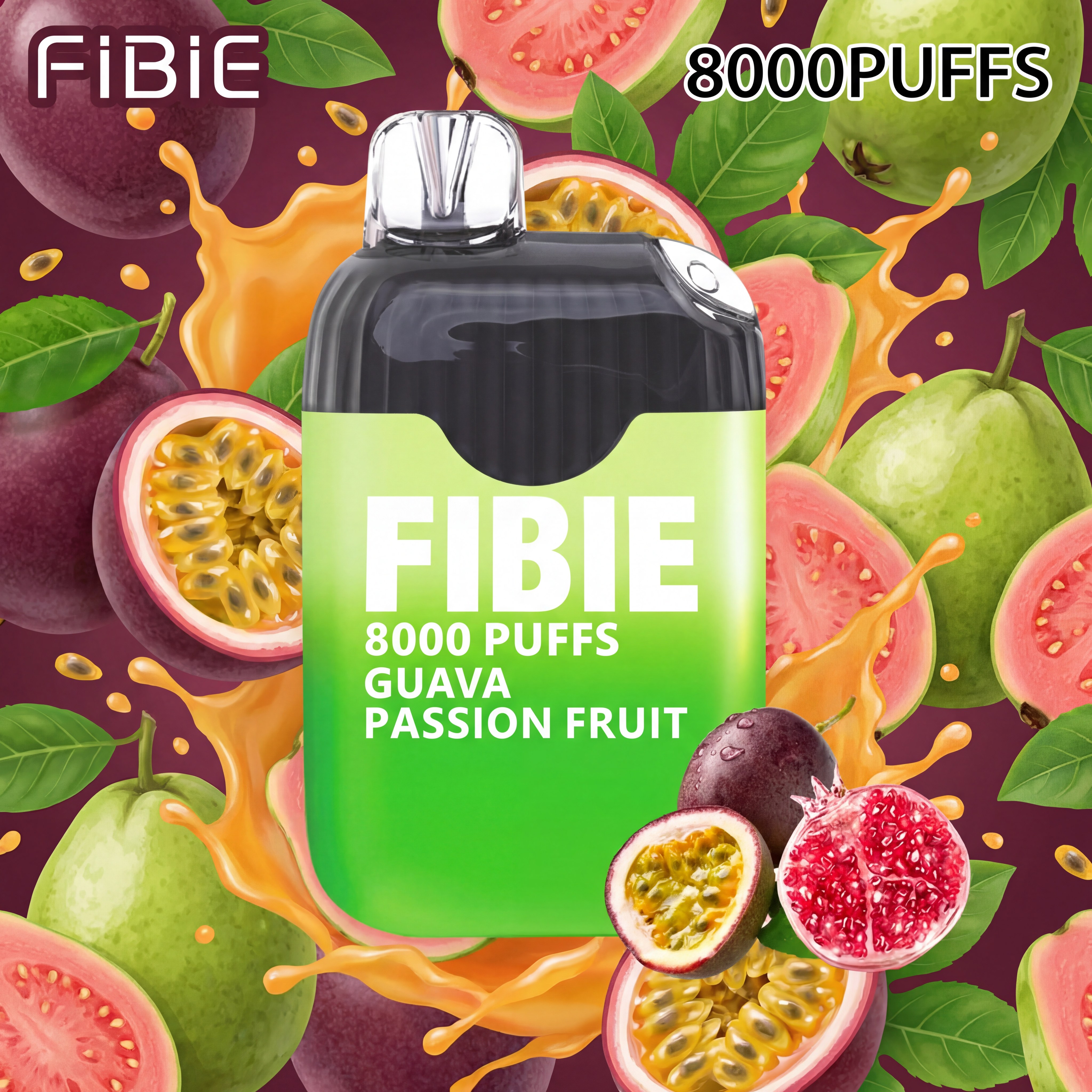 FIBIE 8000 PUFFS -Passiógyümölcs és guava íz