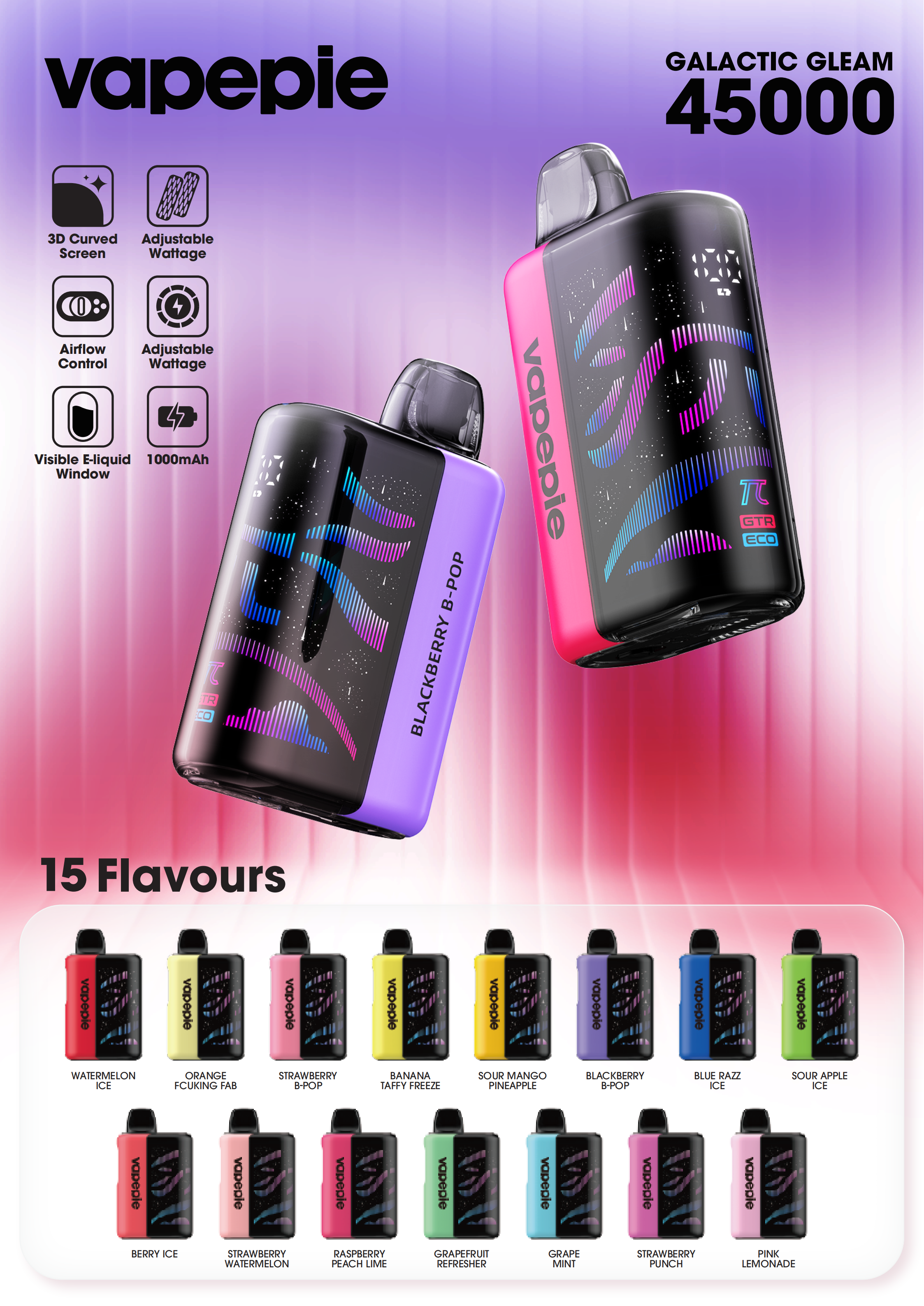 VAPEPIE Max 45000 PUFFS - A világ első ultra vékony Vape