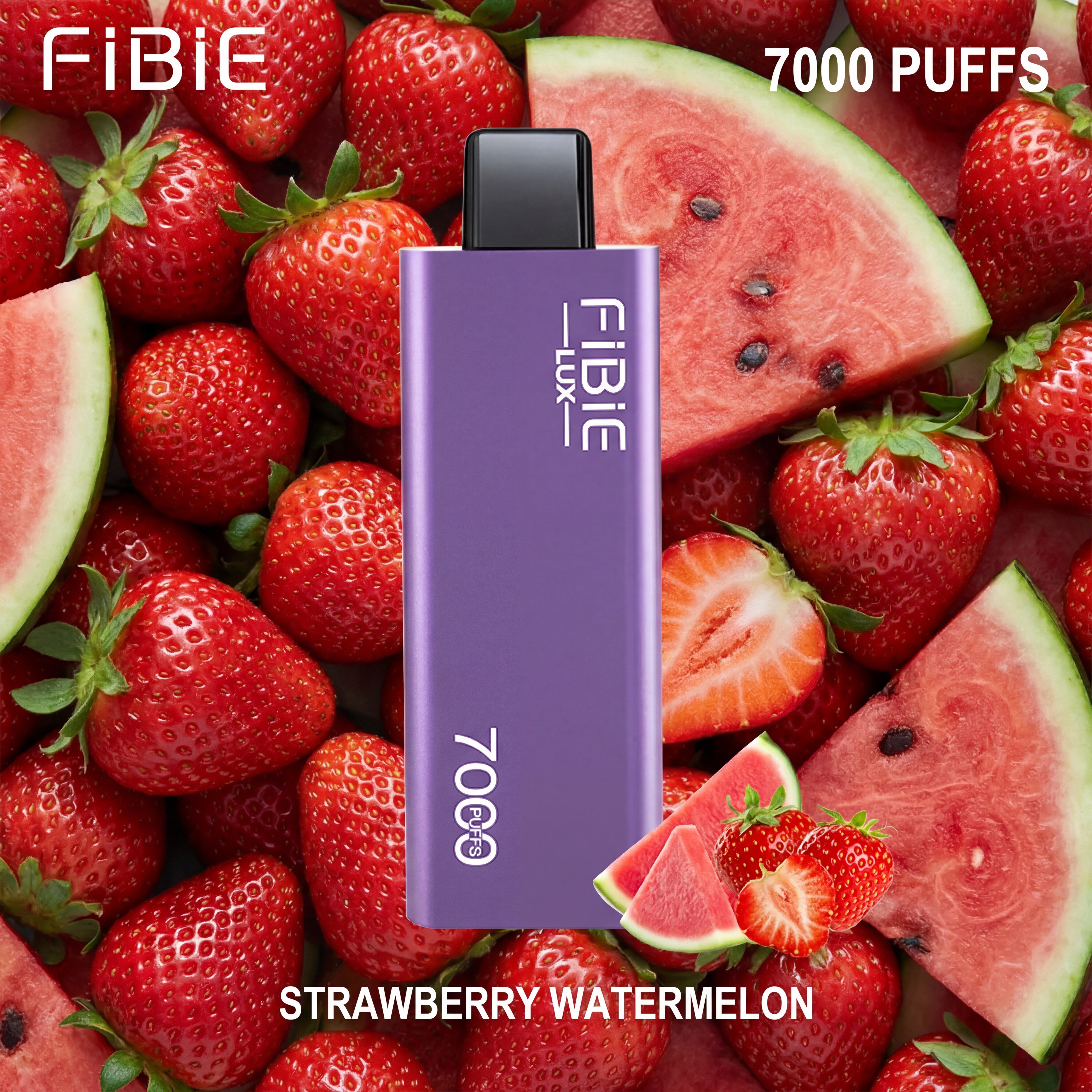 FIBIE  PIE 7000 PUFFS – o smaku truskawkowo-melonowym