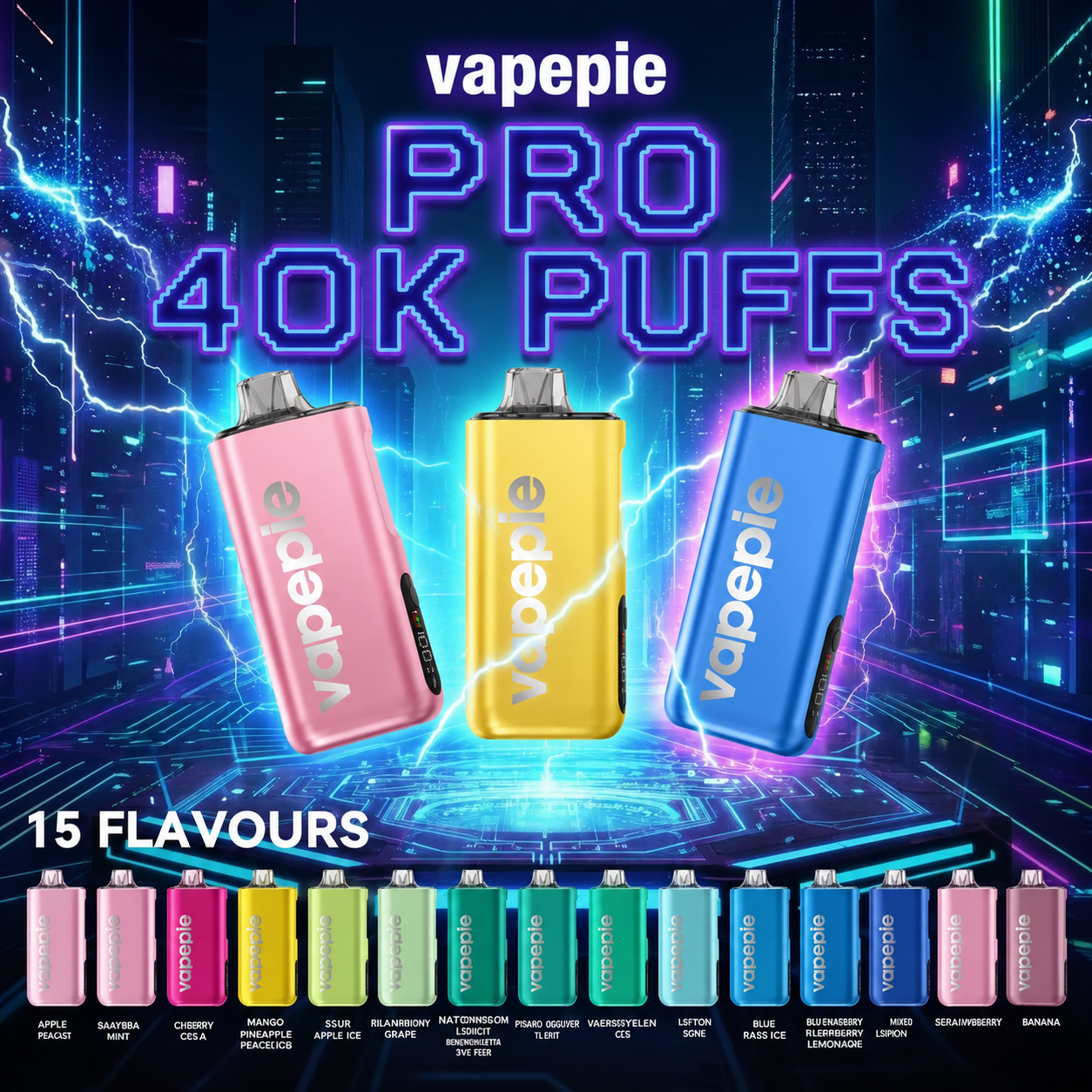 VAPEPIE PRO 40000 PUFFS – továbbfejlesztett szívóka és e-liquid, simább élményért