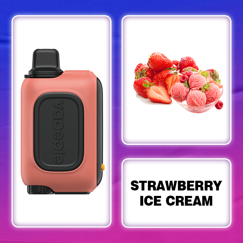 Strawberry Ice Cream & Vapepie RO 15000 INHALĂRI