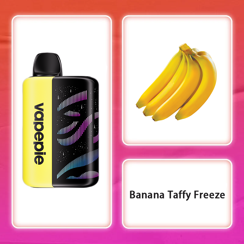 Banana Taffy Freeze Flavor Vape | Vapepie 35000 Puffs Galactic Gleam