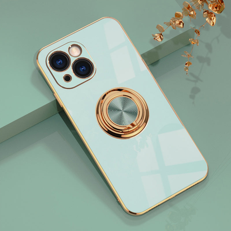 Plated Case with Ring For iPhone