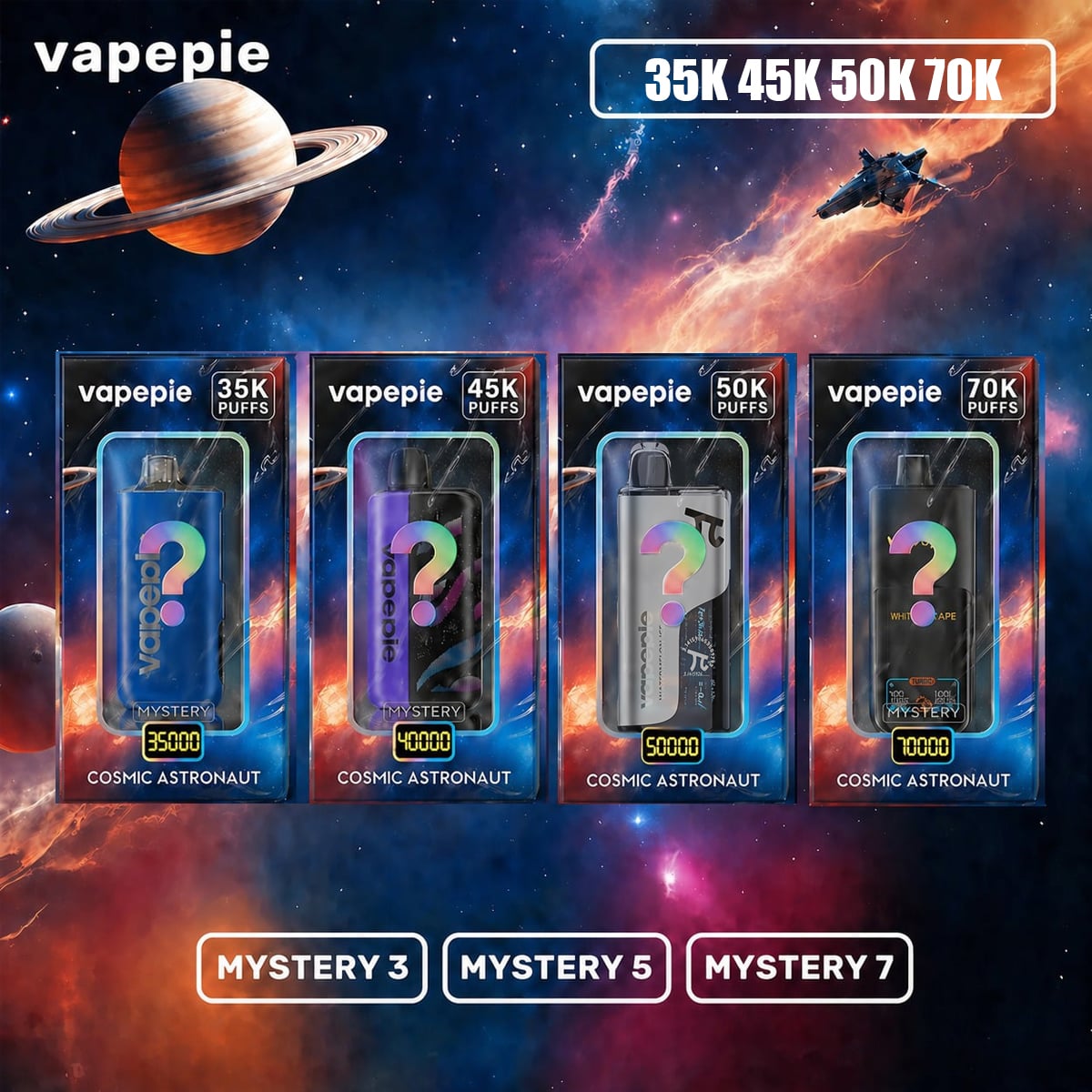 🎁 Tajemná krabička Vapepie 🎁 Jeden z pěti prémiových modelů (70K /  50K  / 45K / 40K / 35K / 30K) za výjimečnou cenu!
