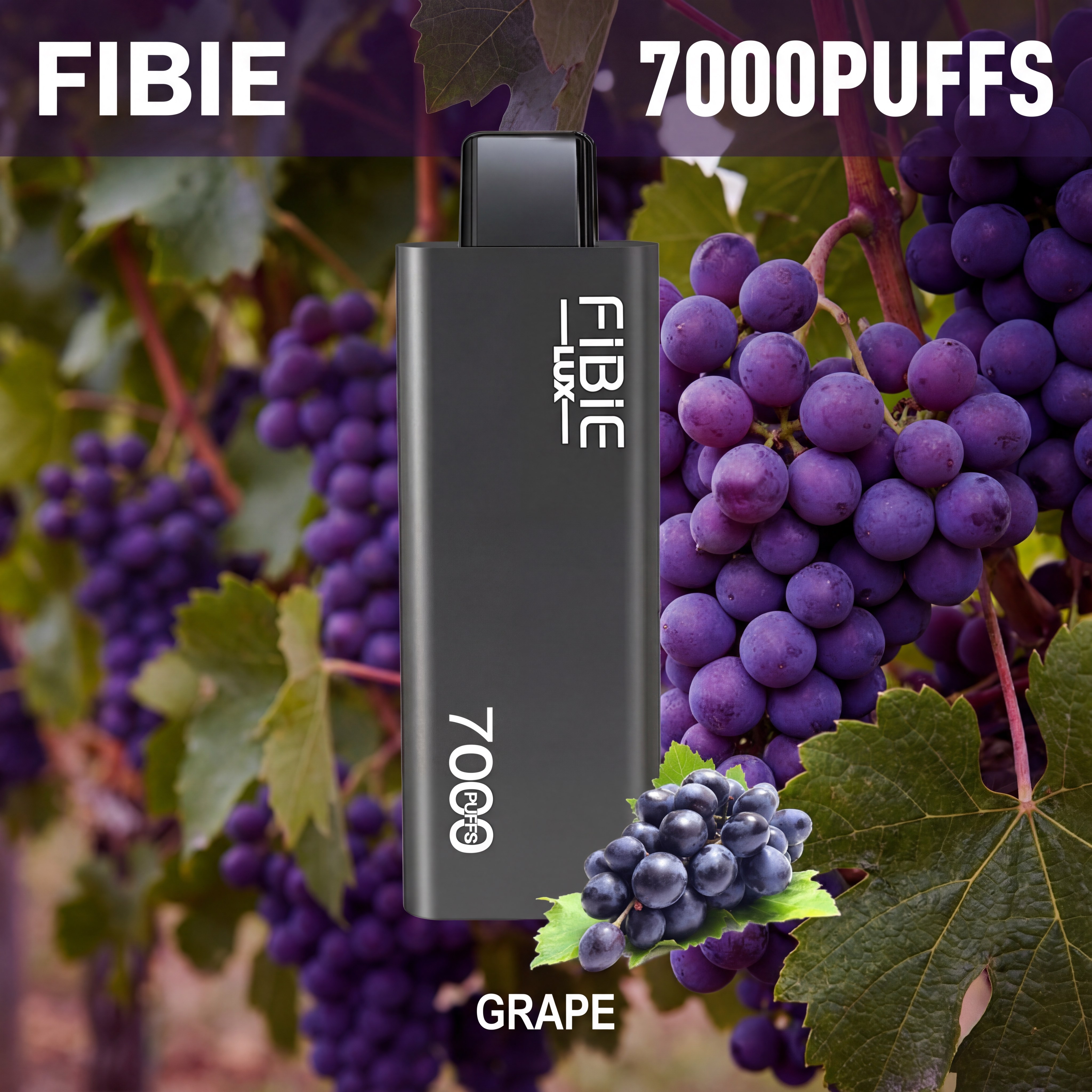 🔥FIBIE 7000 PUFFS Hroznové Víno