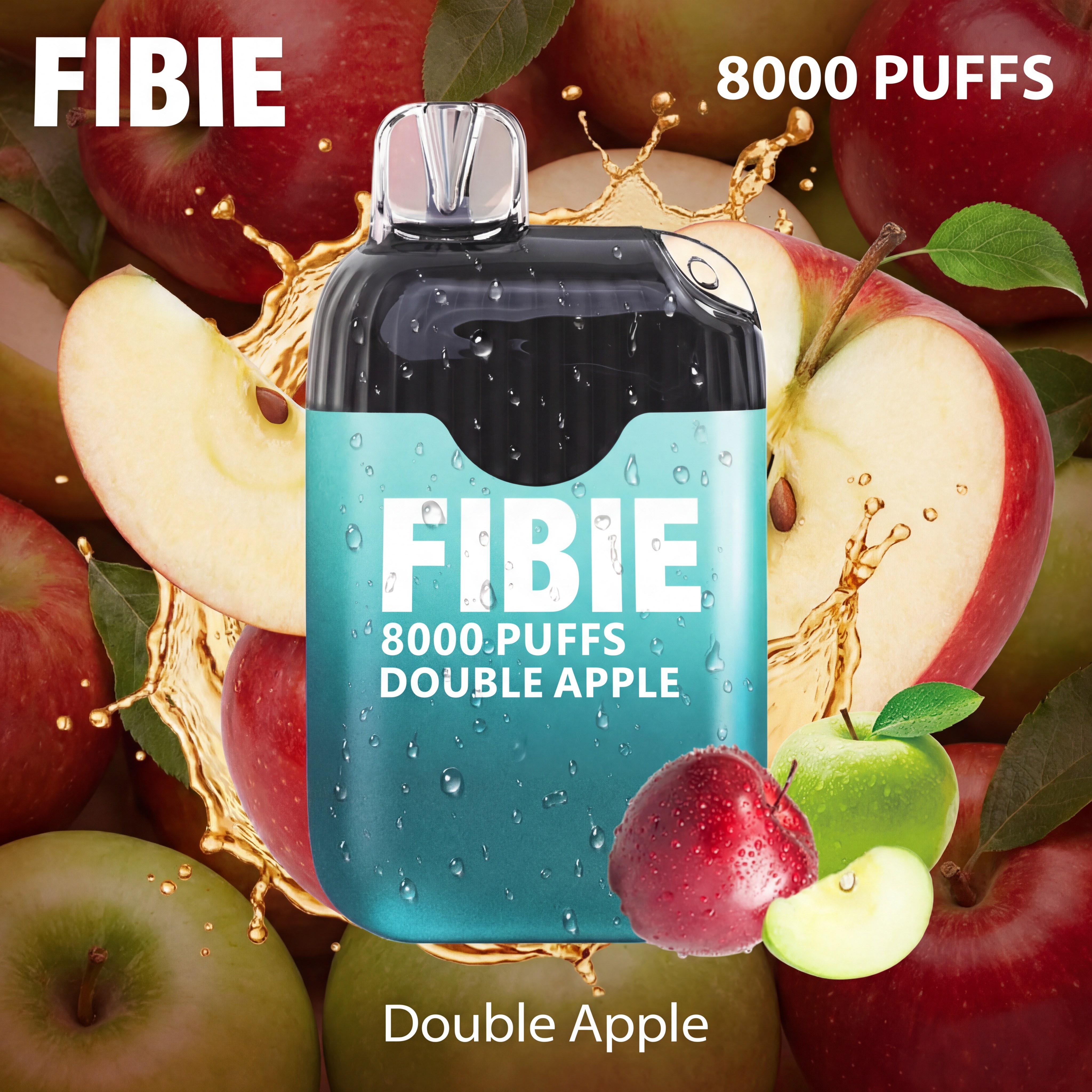 🔥FIBIE 8000 PUFFS Dvojité Jablko