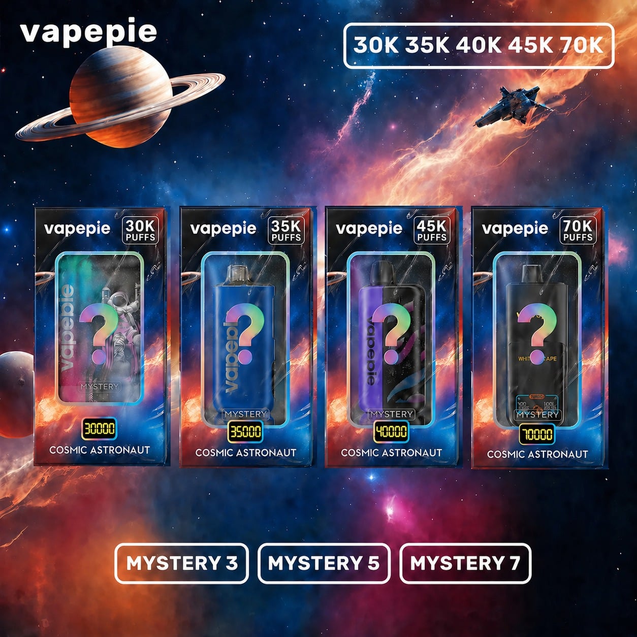 🎁 Tajemná krabička Vapepie 🎁 Jeden z pěti prémiových modelů (70K / 45K / 40K / 35K / 30K) za výjimečnou cenu!
