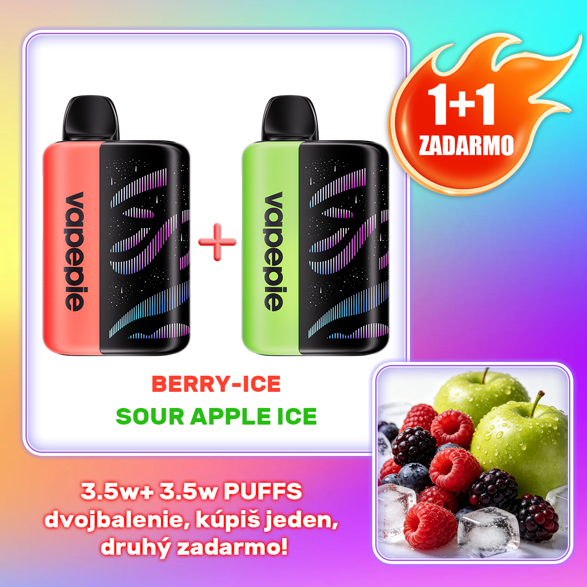 Akcia 1+1 ZADARMO! 35 000 + 35 000 Puff | Dvojbalenie najlepšej hodnoty