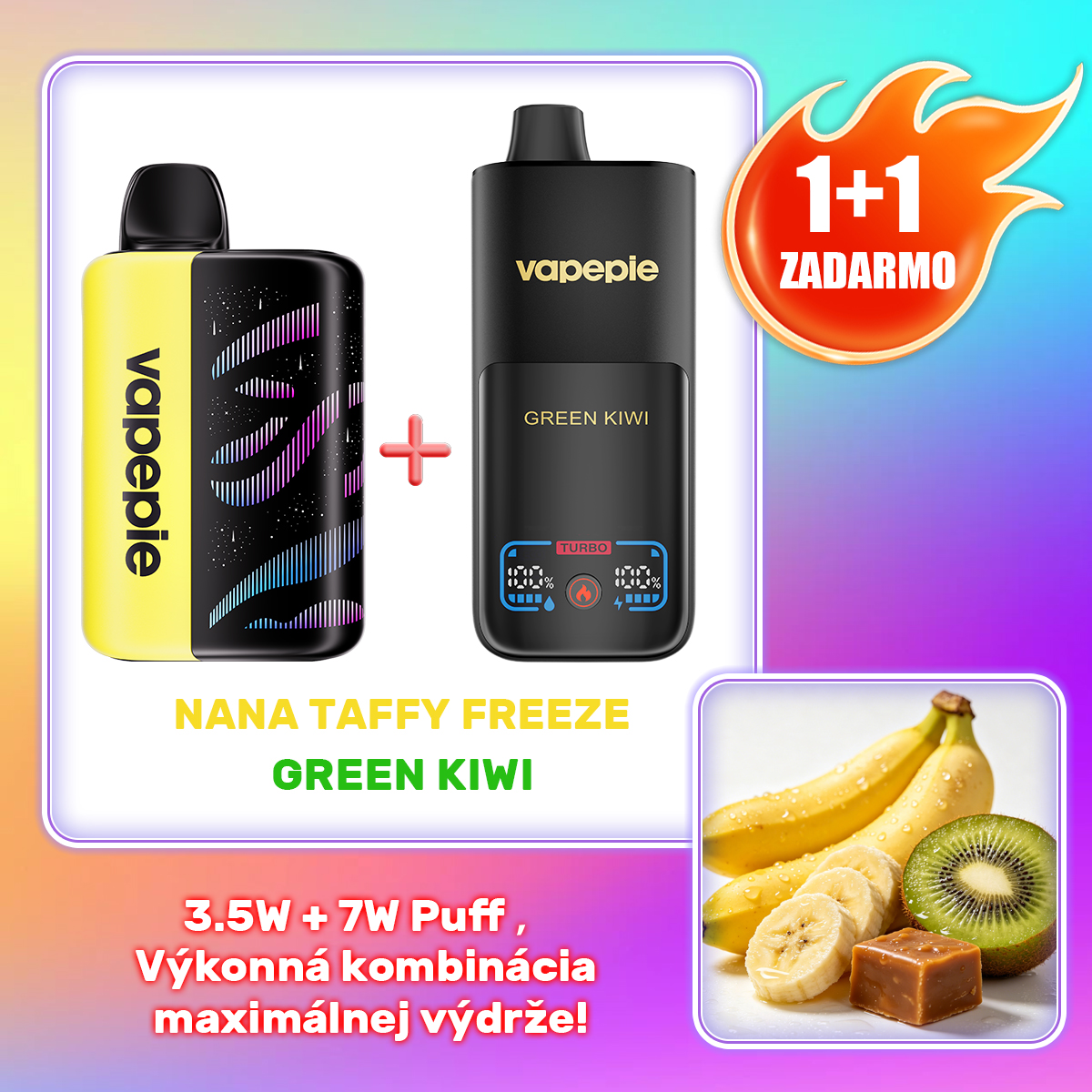 Akcia 1+1 ZADARMO! 35 000 + 70 000 Puff | Výkonná kombinácia maximálnej výdrže