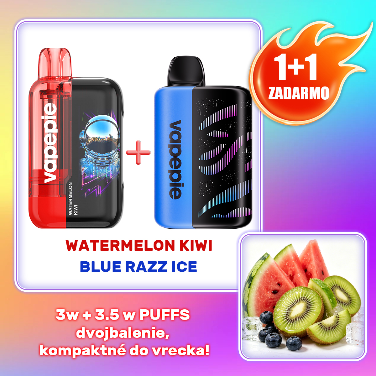 Akcia 1+1 ZADARMO! 30 000 + 35 000 Puff | Kompaktné dvojbalenie