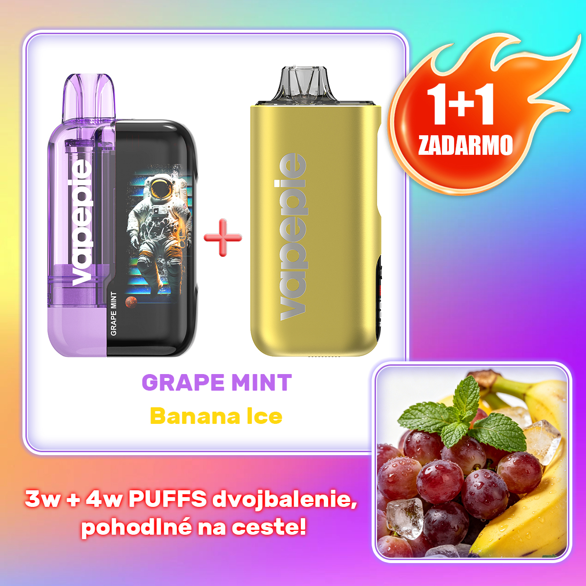 VAPEPIE 30000 + 40000 Kombin&aacute;cia Dvojbalenie 1+1 ZADARMO