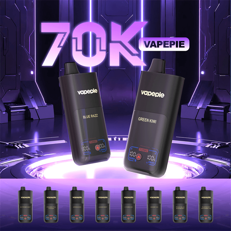 VAPEPIE Mega 70000 PUFFS-óriási gőz és hosszan tartó teljesítmény
