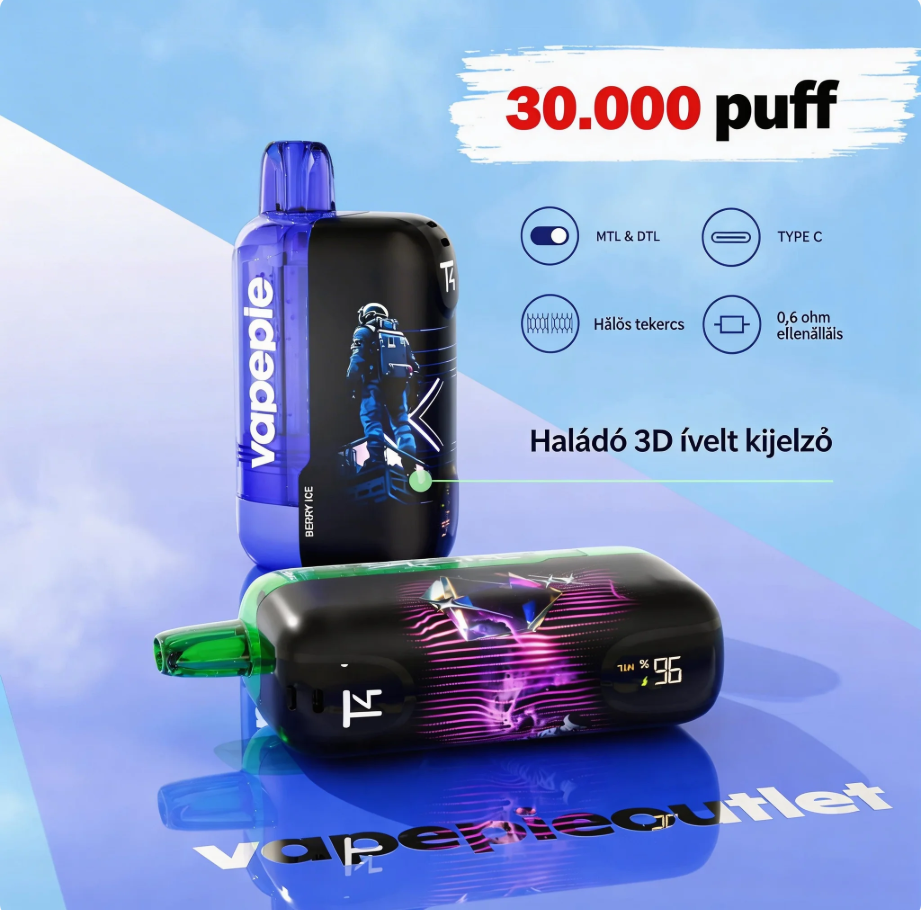 VAPEPIE x TK Ultra Phantom 30000 PUFFS-modern, futurisztikus vape dizájn!