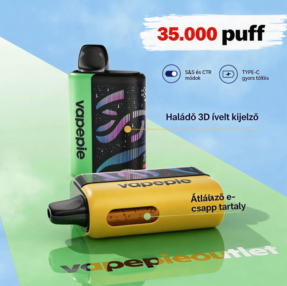 VAPEPIE Galactic Gleam 35000 Puffs-kristálytiszta belül, lenyűgöző kívül
