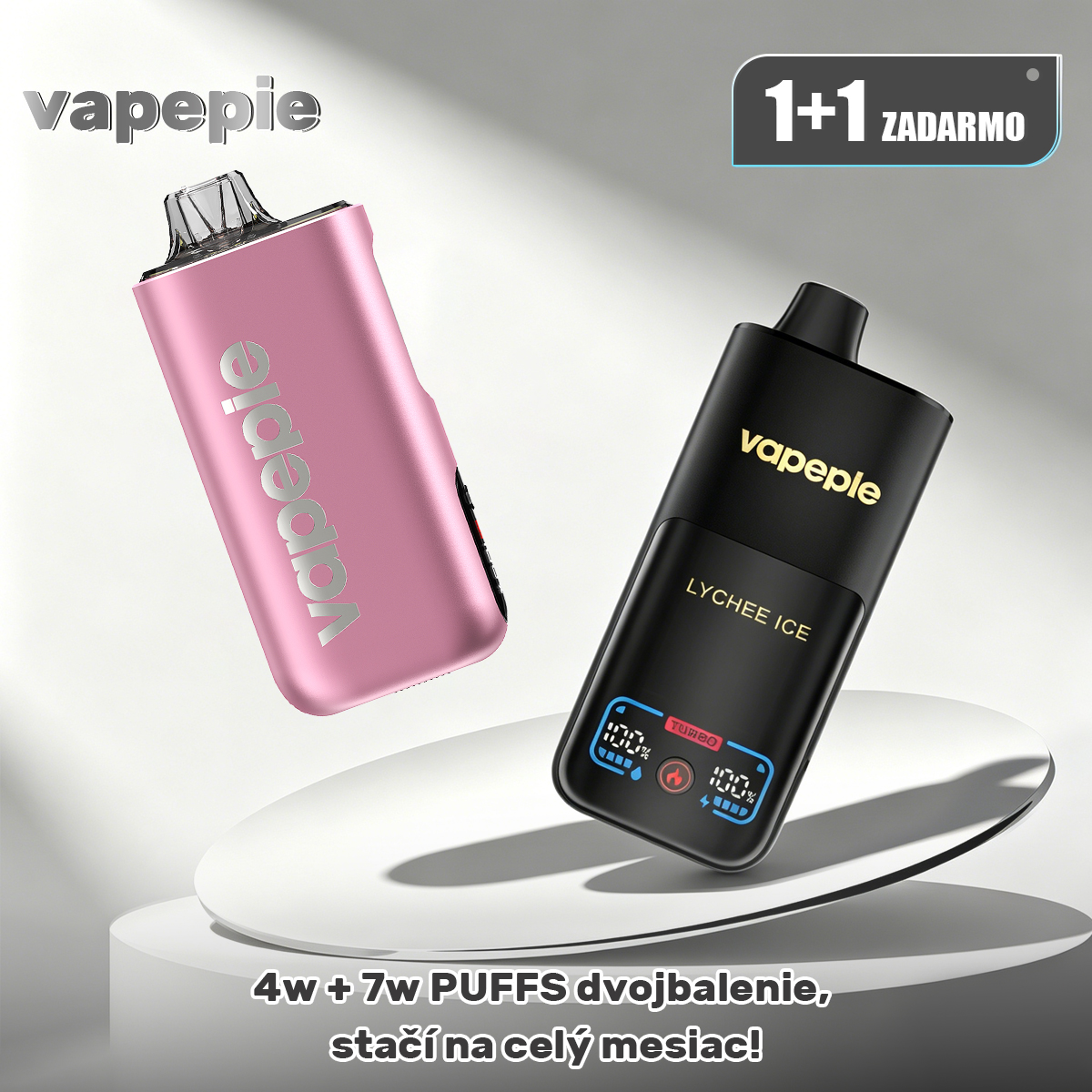 Akcia 1+1 ZADARMO! 40 000 + 70 000 Puff | Maximálna výdrž v dvojbalení