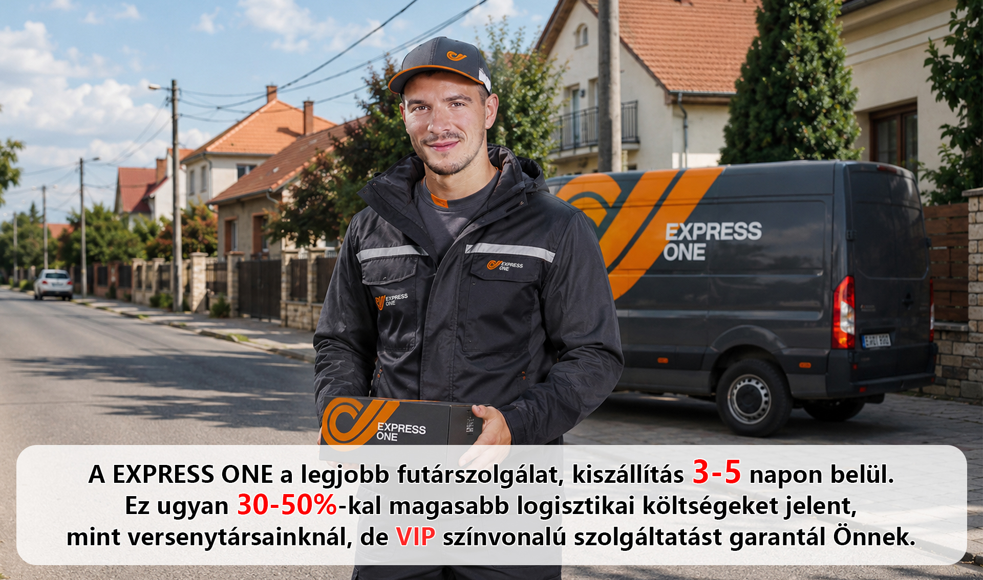 Express One futárszolgálat csapata, a Lepsprtex hivatalos magyarországi logisztikai partnere