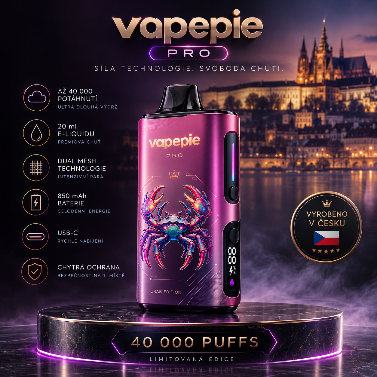 NOVÝ VAPEPIE PRO 40 000 POTAHŮ