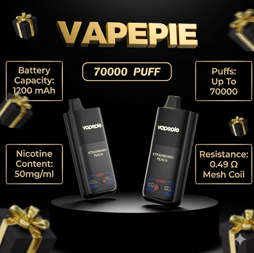 🚀VAPEPIE Mega 70000 PUFFS Extra dlouhé používání. Extra potěšení💨