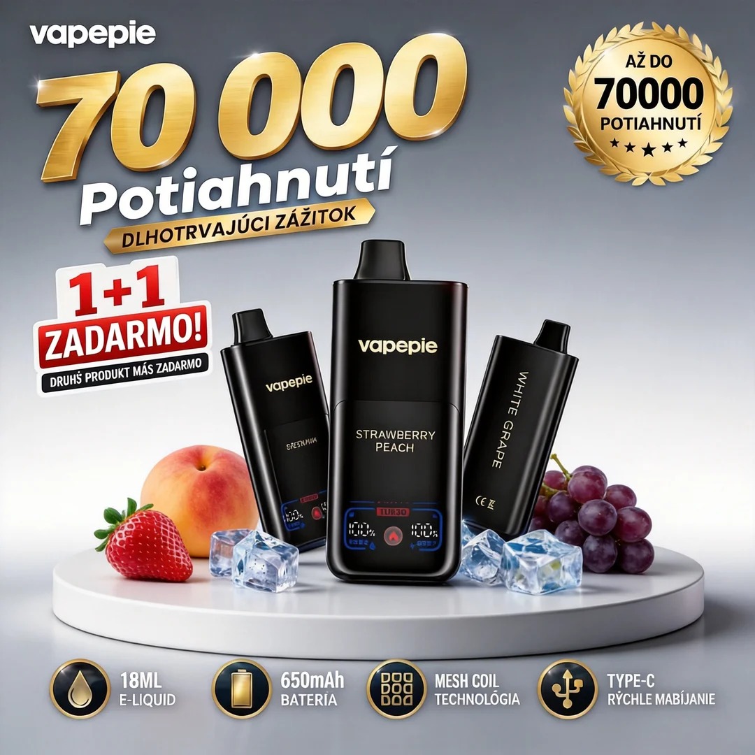 💥 1+1 （2ks）🔥VAPEPIE 70000 Puffs