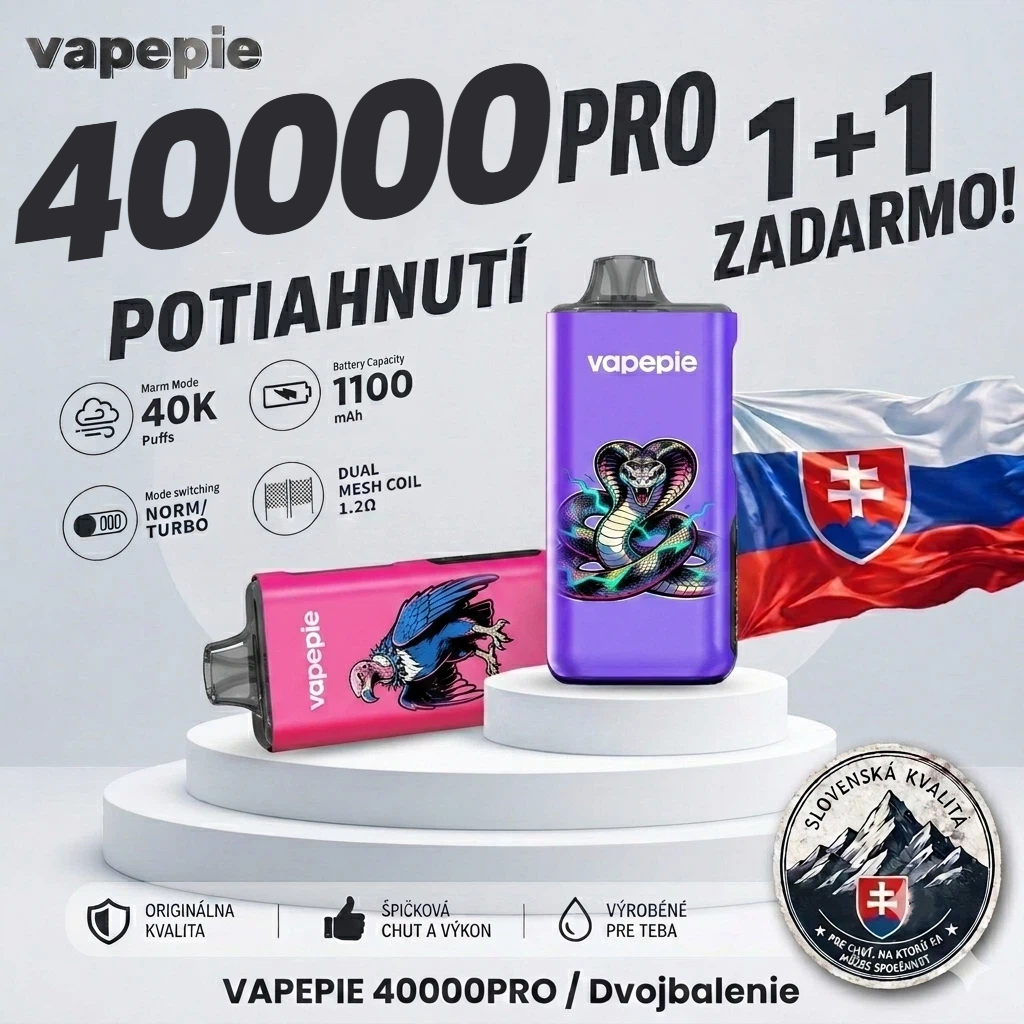 🔥NEW🔥VAPEPIE PRO – AŽ 40 000 POTIAHNUTÍ🏆