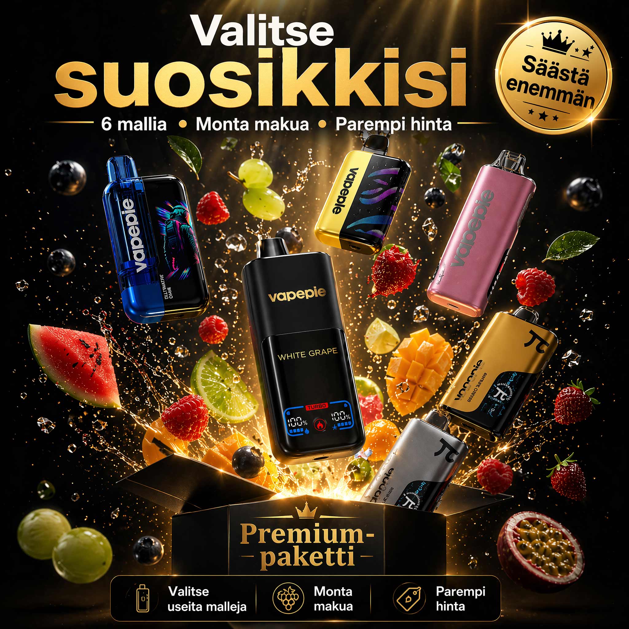 Vapepie Premium Mix & Match -paketti
