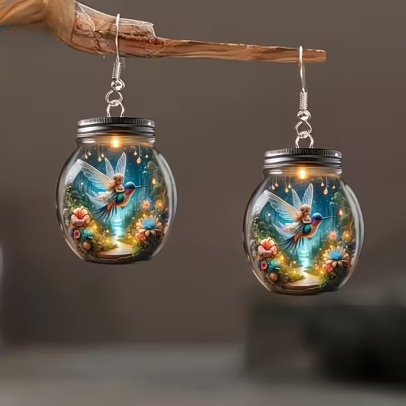 🌙 Enchanted Fairy Lantern Earrings