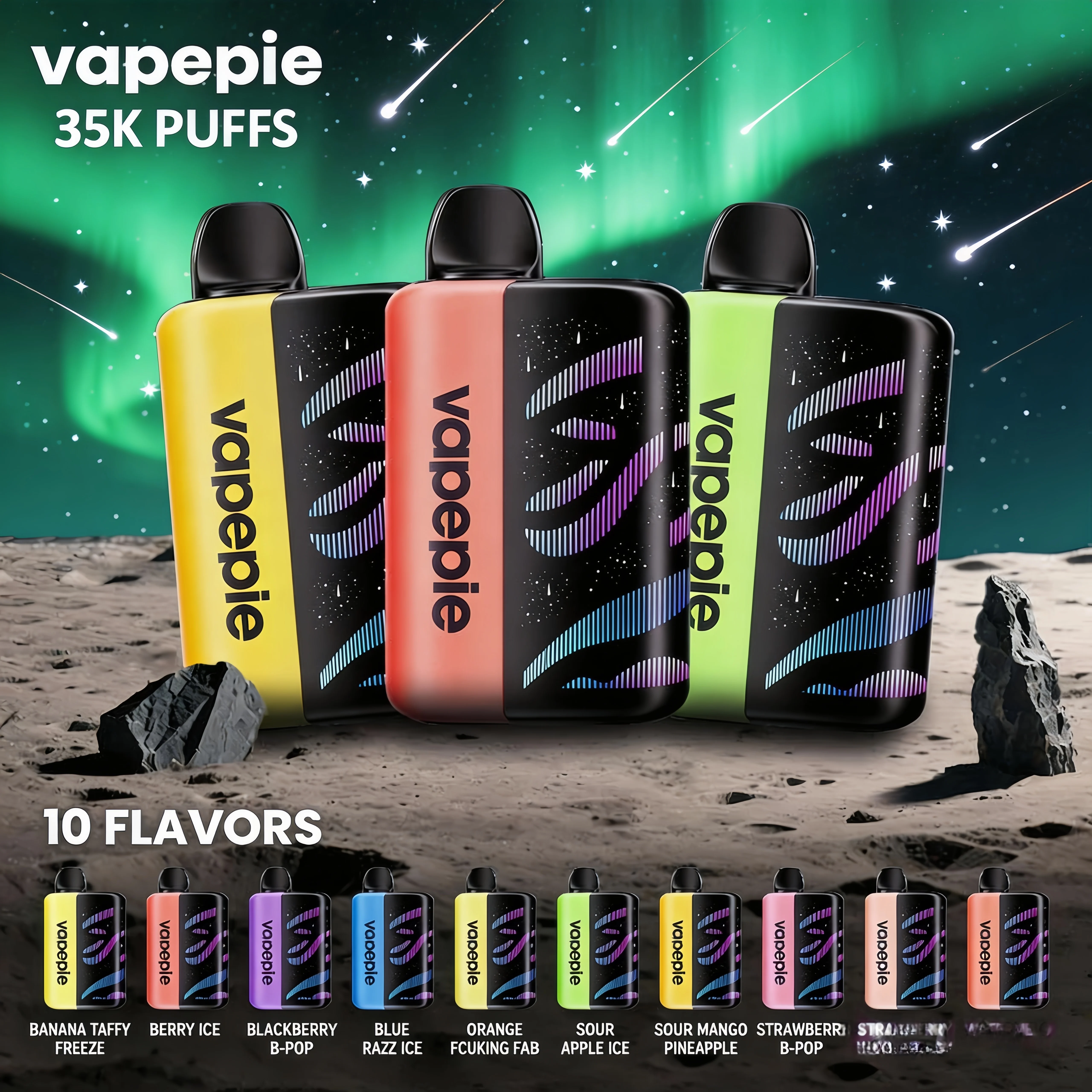 VAPEPIE Galactic Gleam 35000 Puffs Disposable Vape - BLACKBERRY B-POP